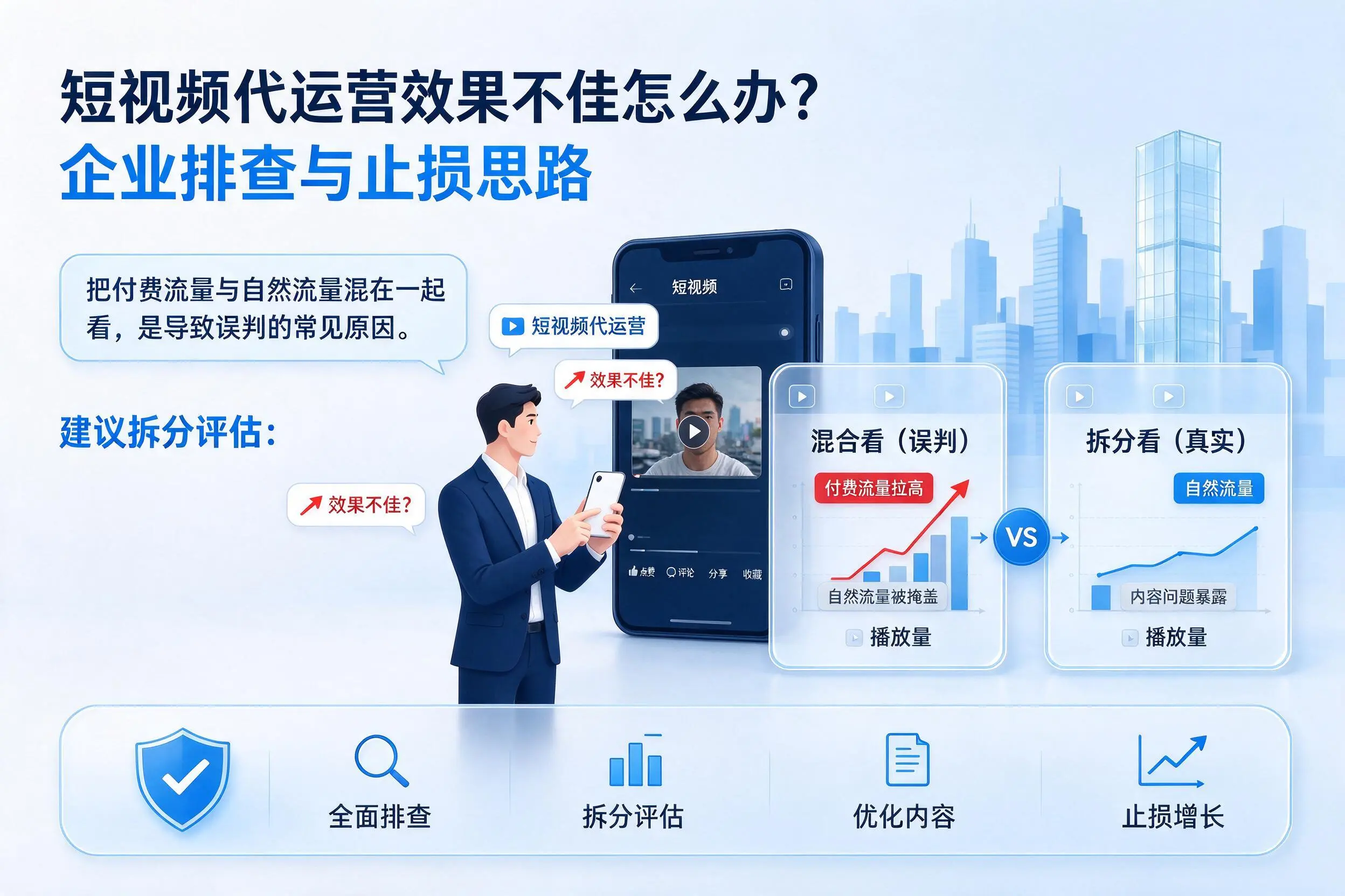 短视频代运营效果不佳怎么办？绥化企业排查与止损思路