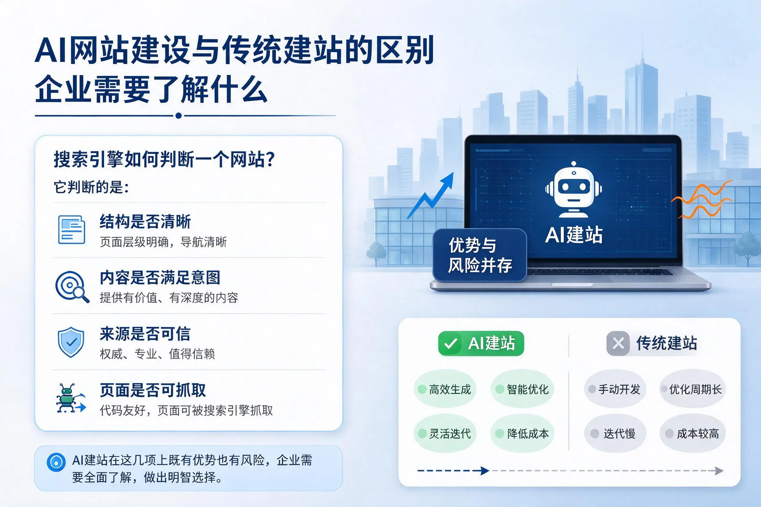 AI网站建设与传统建站的区别,绥化企业需要了解什么