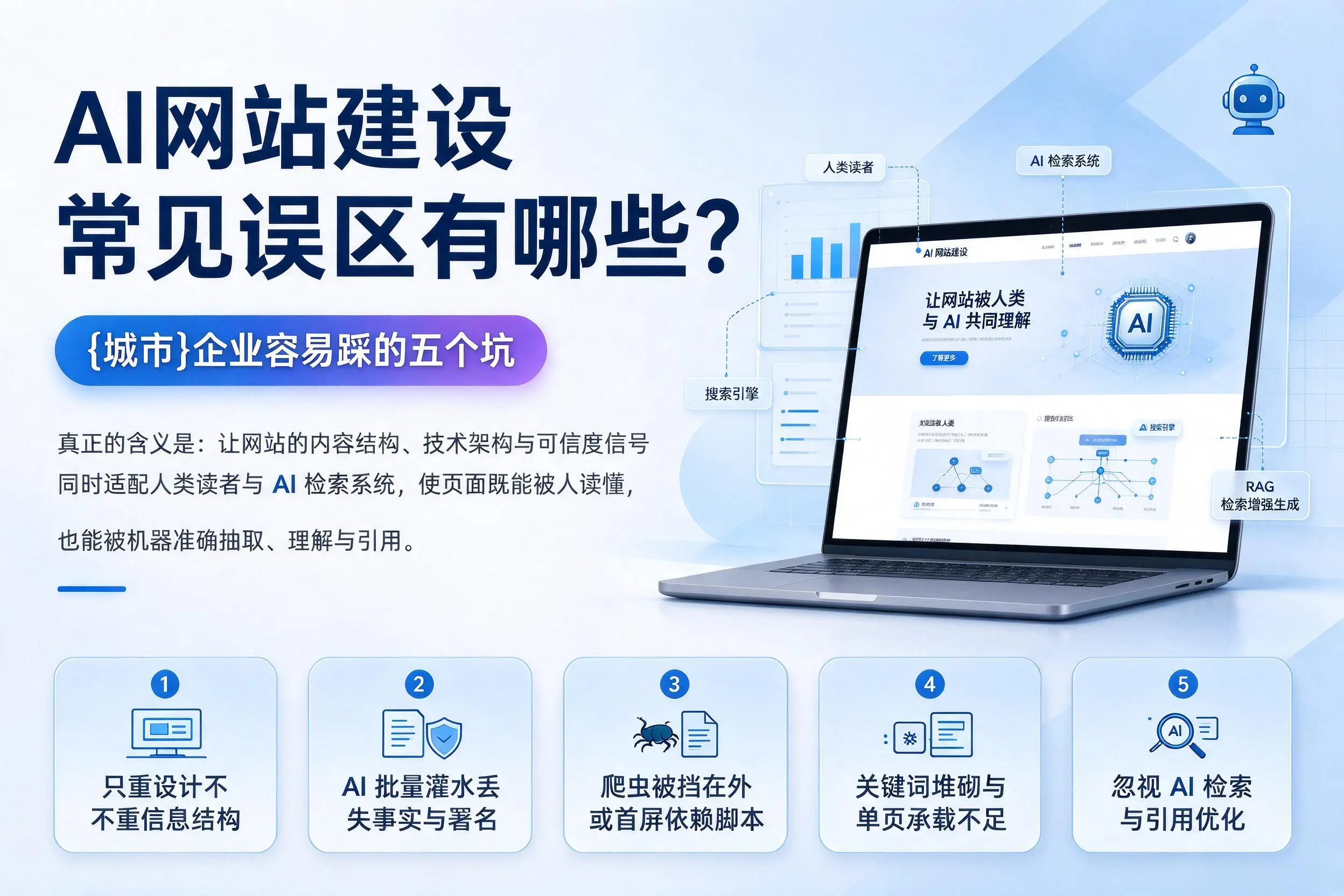 AI网站建设常见误区有哪些？绥化企业容易踩的五个坑