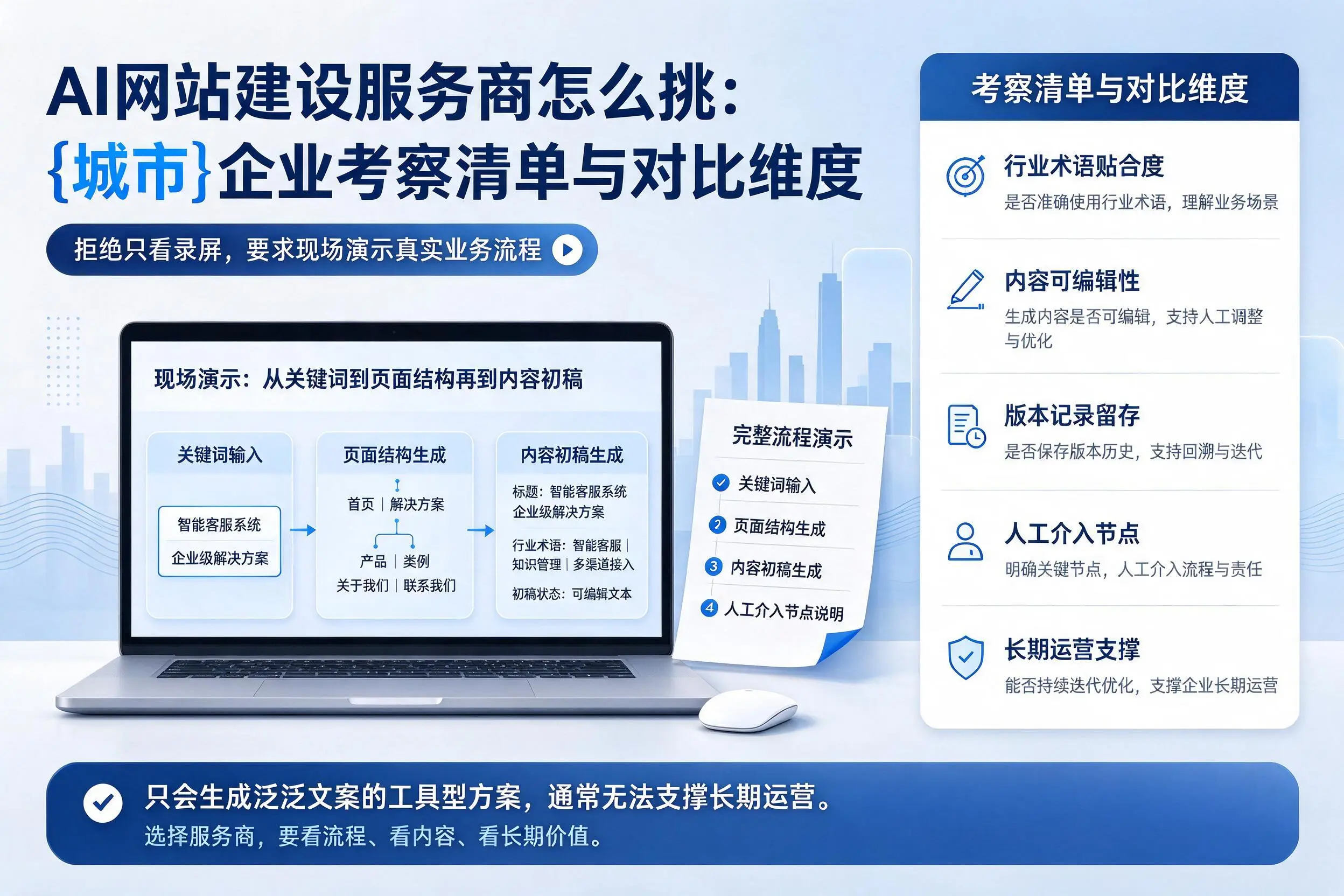AI网站建设服务商怎么挑：绥化企业考察清单与对比维度
