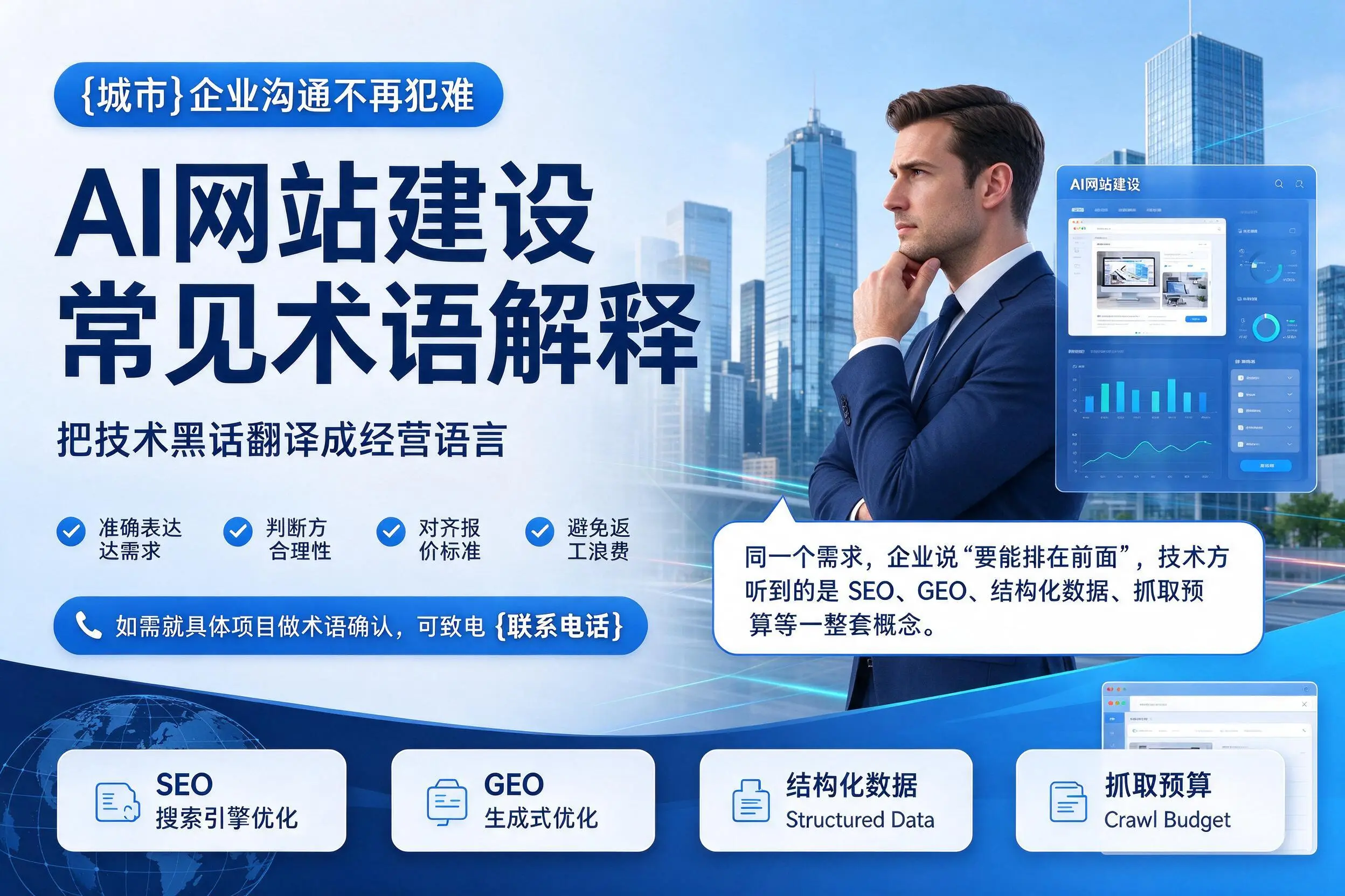 AI网站建设常见术语解释，绥化企业沟通不再犯难