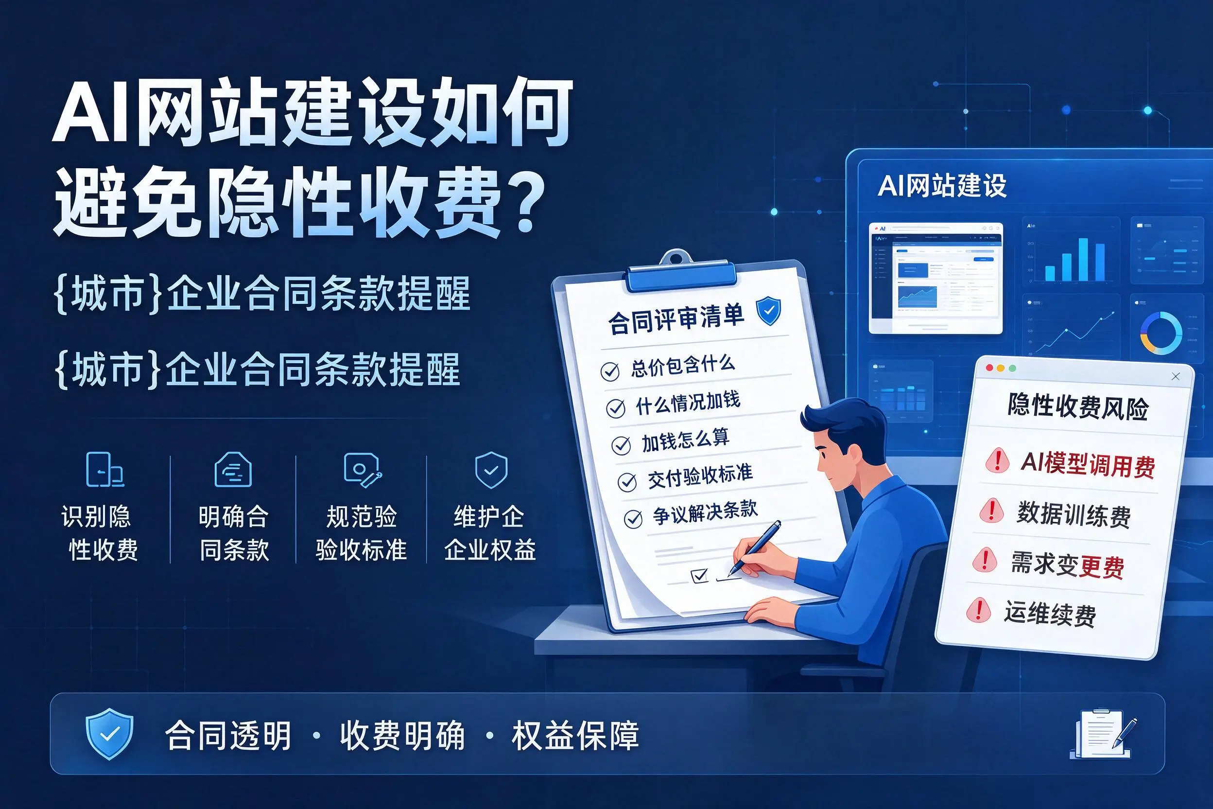 AI网站建设如何避免隐性收费？绥化企业合同条款提醒