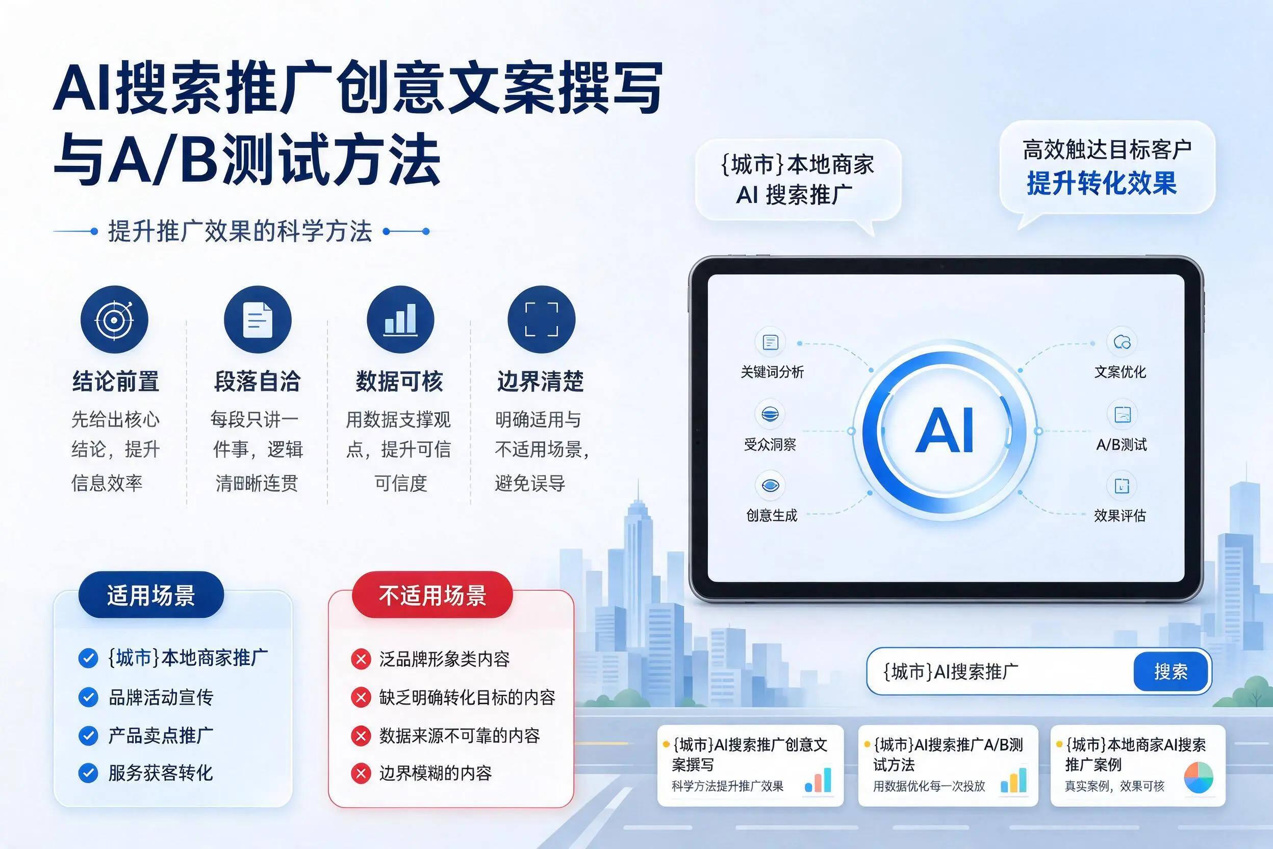 绥化AI搜索推广创意文案撰写与A/B测试方法
